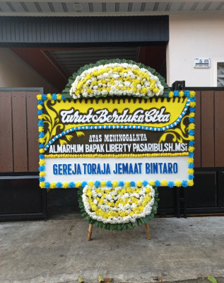 Papan Bunga Duka di Binjai Barat